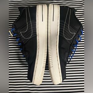 Nike Air Force 1 Black and Blue Sneakers